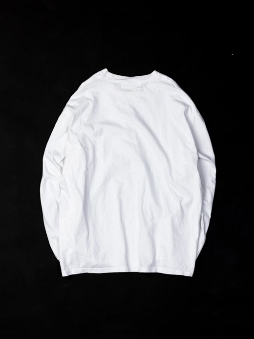 ANACHRONORM SPACE NEEDLE DAMAGED L/S T-S / White