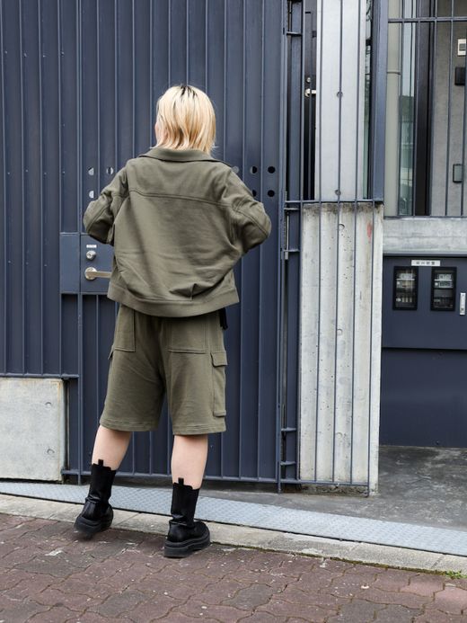 AMBERGLEAM SWEAT HALF PANTS / Khaki