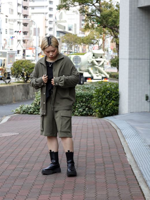 AMBERGLEAM SWEAT HALF PANTS / Khaki