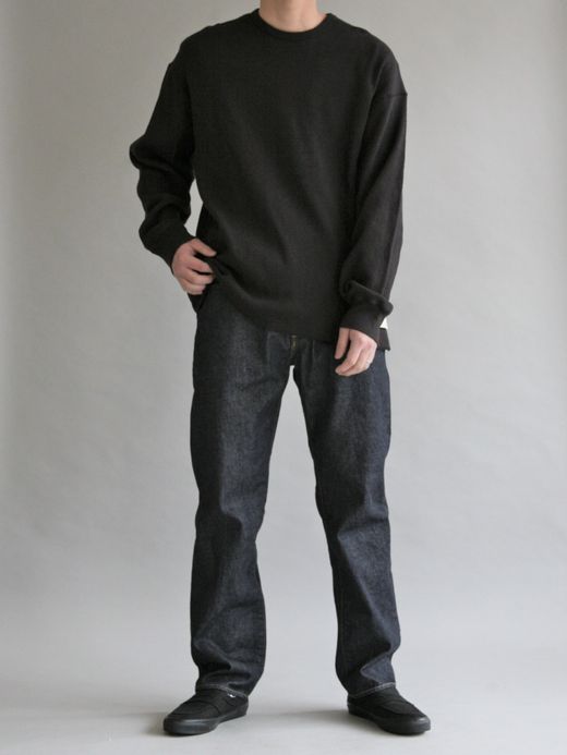 ANACHRONORM HEAVY THERMAL L/S TEE / Black
