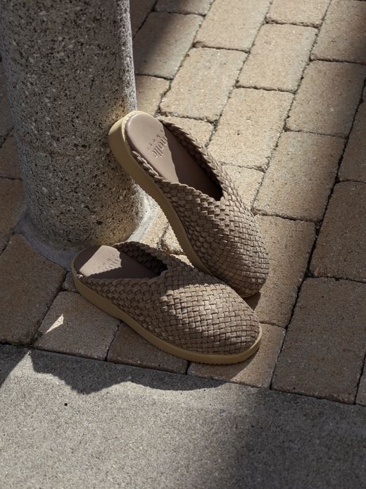 molle shoes WOVEN LEATHER CROG / Nomad suede