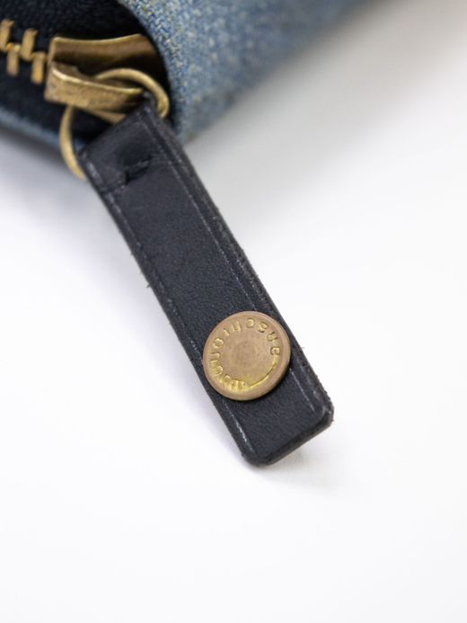 ANACHRONORM DAMAGED DENIM LONG WALLET / Indigo×black