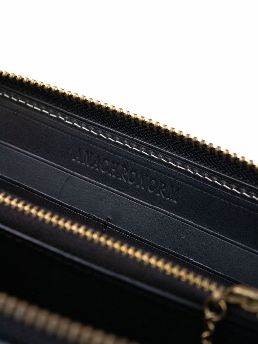 ANACHRONORM DAMAGED DENIM LONG WALLET / Indigo×black