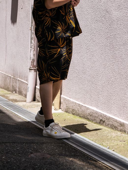 ANACHRONORM FIREWORKS ROOM EASY SHORTS / Black