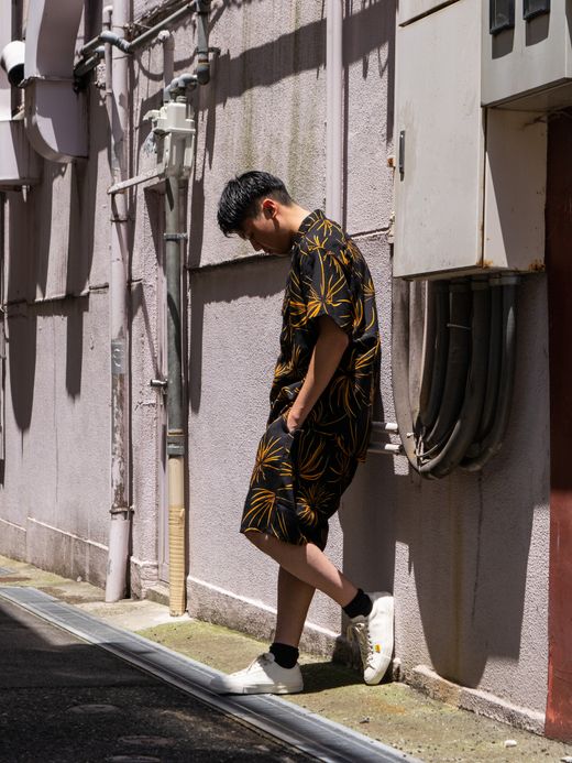 ANACHRONORM FIREWORKS ROOM EASY SHORTS / Black