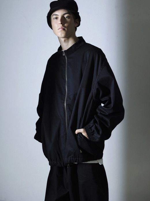 organicsta ORGANIC COTTON TWILL TRACK JACKET / Black