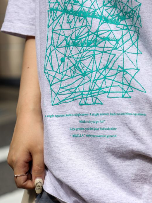 remilla ANGLE TEE / ホワイト杢