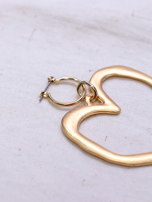 ing MATGOLD HEART ONE EAR PIERCE / Gold