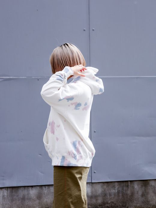 ROARK REVIVAL "MEDIEVAL LOGO" P/O HOODED SWEAT - TIEDYE / Blue tiedye
