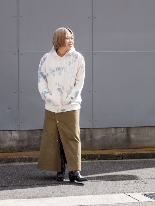 ROARK REVIVAL "MEDIEVAL LOGO" P/O HOODED SWEAT - TIEDYE / Blue tiedye