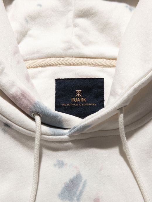 ROARK REVIVAL "MEDIEVAL LOGO" P/O HOODED SWEAT - TIEDYE / Blue tiedye