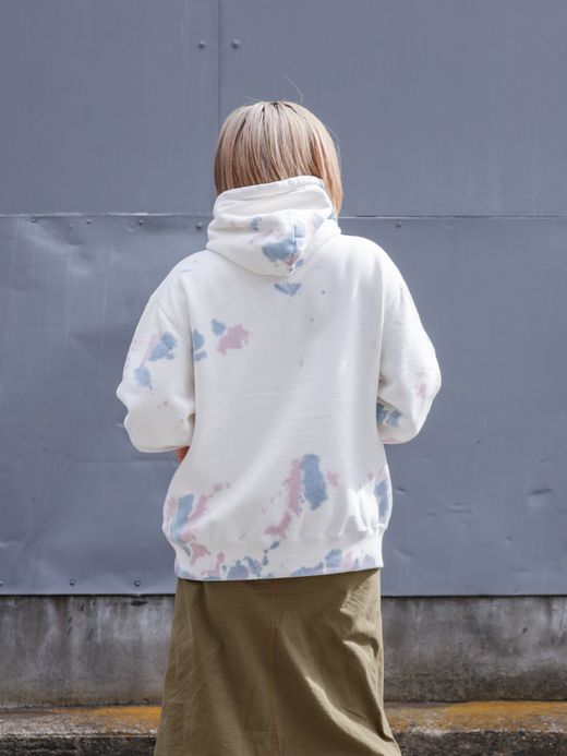 ROARK REVIVAL "MEDIEVAL LOGO" P/O HOODED SWEAT - TIEDYE / Blue tiedye