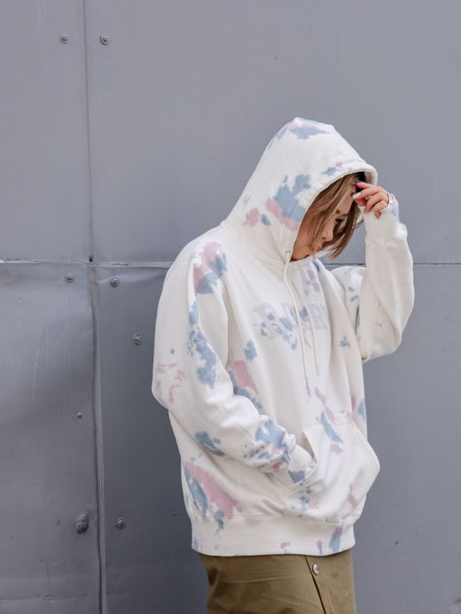 ROARK REVIVAL "MEDIEVAL LOGO" P/O HOODED SWEAT - TIEDYE / Blue tiedye