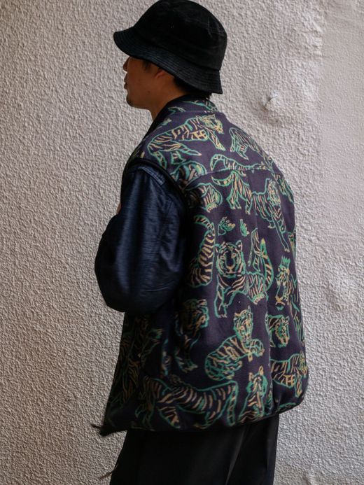 THE UNION TIGER FLEECE VEST / Navy