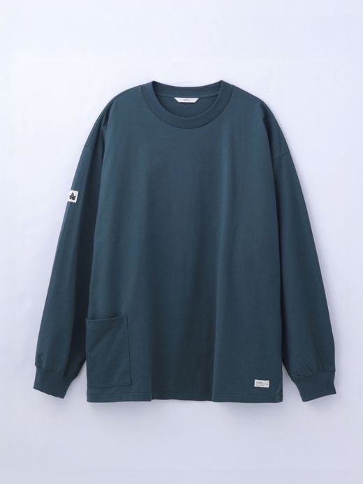 organicsta ORGANIC COTTON CHILL POCKET LONG TEE / Green