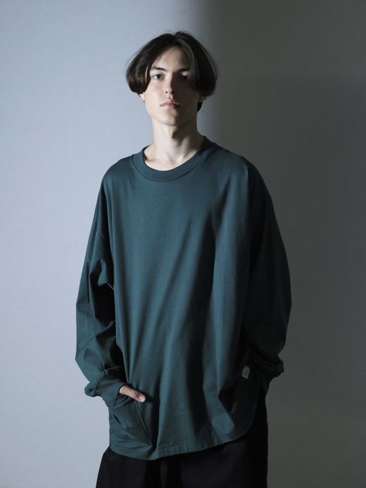 organicsta ORGANIC COTTON CHILL POCKET LONG TEE / Green