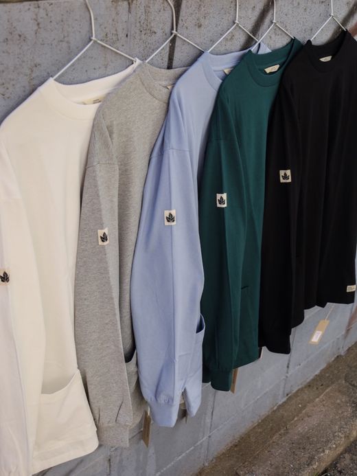 organicsta ORGANIC COTTON CHILL POCKET LONG TEE / Green