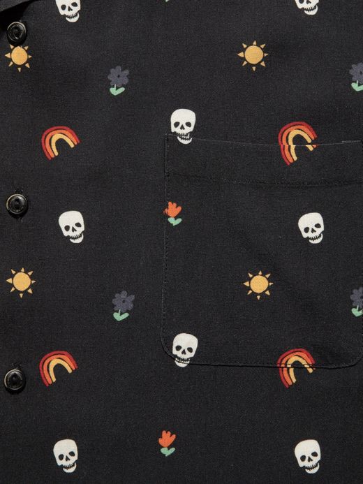 ROARK REVIVAL "JOURNEY CALAVERA" S/S WOVEN / Black