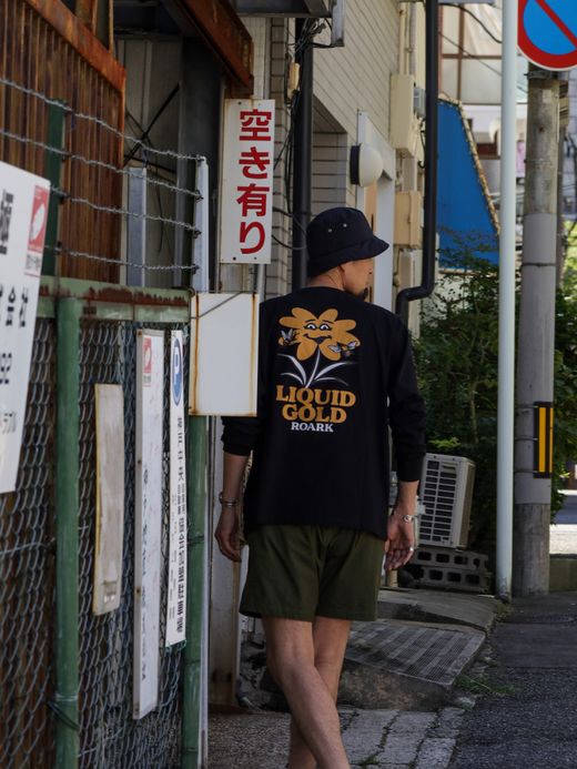 ROARK REVIVAL "LIQUID GOLD" L/S TEE / Black