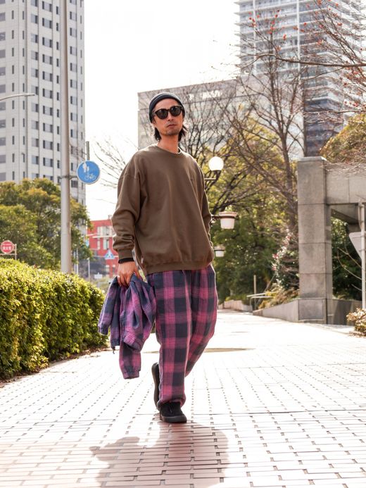 VOO BIG CHECK EZ SLACKS / Navy