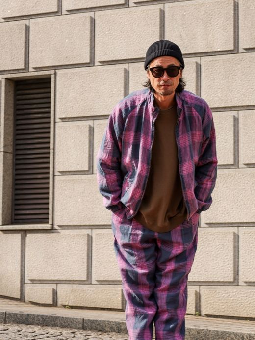 VOO BIG CHECK EZ SLACKS / Navy