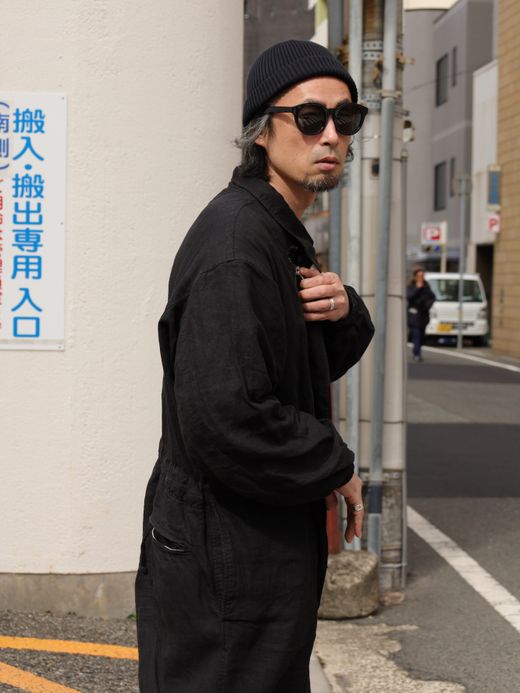 ANACHRONORM HELICREW MECHANIC COVERALL / Black