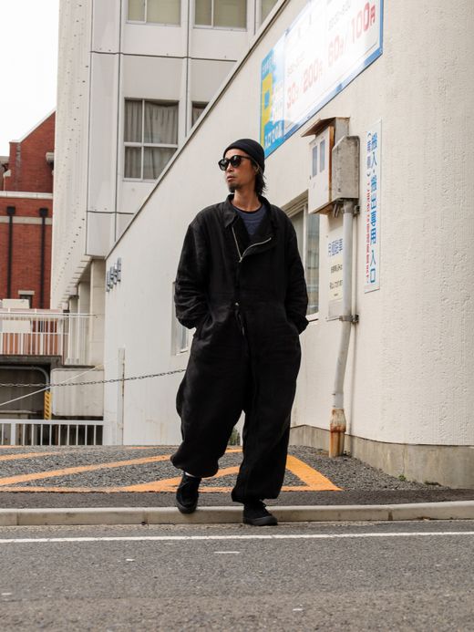 ANACHRONORM HELICREW MECHANIC COVERALL / Black