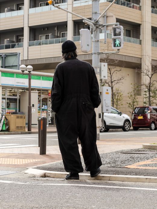 ANACHRONORM HELICREW MECHANIC COVERALL / Black