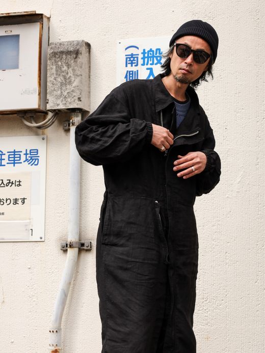 ANACHRONORM HELICREW MECHANIC COVERALL / Black