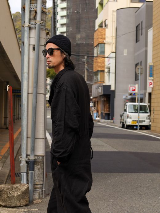 ANACHRONORM HELICREW MECHANIC COVERALL / Black