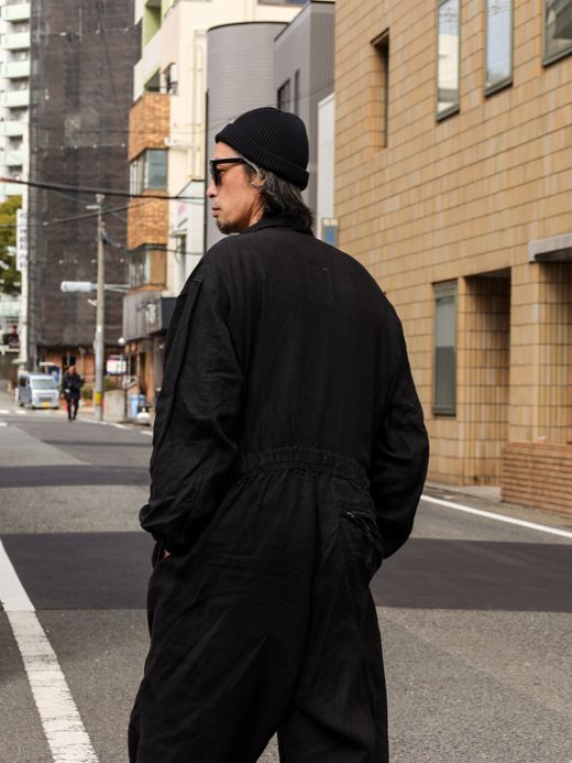 ANACHRONORM HELICREW MECHANIC COVERALL / Black