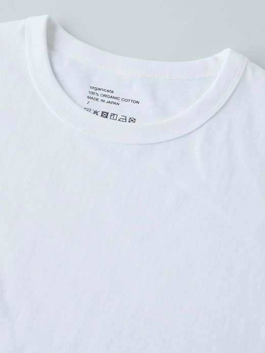 organicsta 7.3oz ORGANIC COTTON L/S POCKET TEE / White