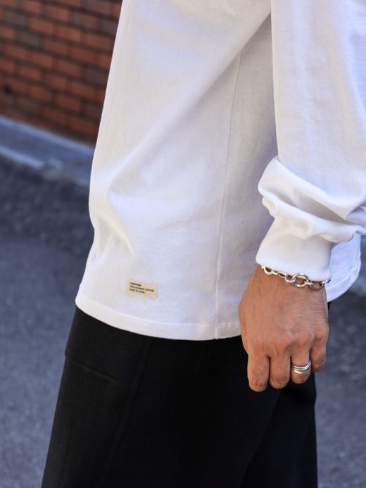 organicsta 7.3oz ORGANIC COTTON L/S POCKET TEE / White