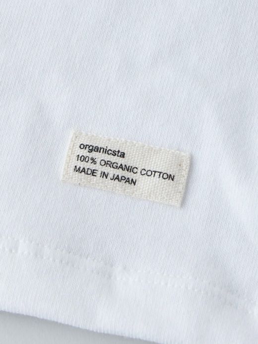 organicsta 7.3oz ORGANIC COTTON L/S POCKET TEE / White