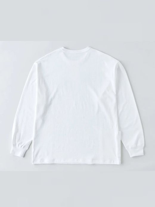 organicsta 7.3oz ORGANIC COTTON L/S POCKET TEE / White