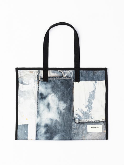 ANACHRONORM REVERSIBLE CAMP STEADY TOTE BAG / Black×indigo