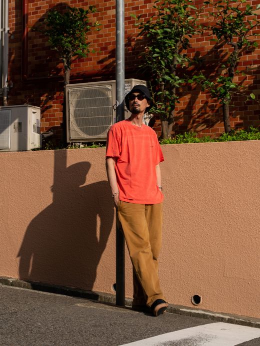 ANACHRONORM DAMAGED PIGMENT S/S T-S / Red