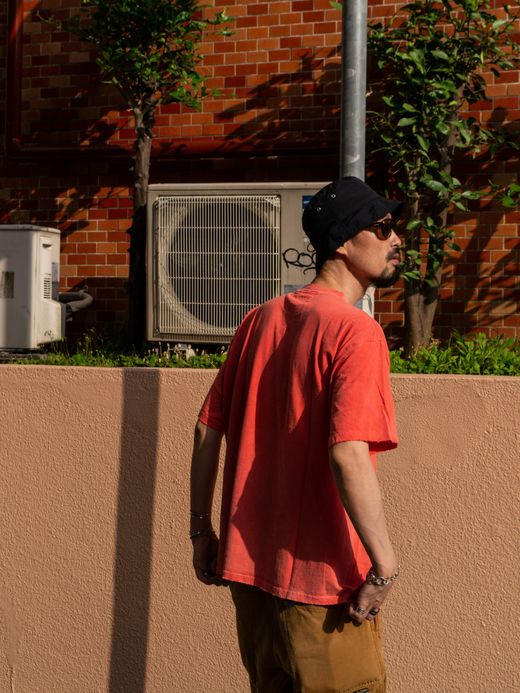 ANACHRONORM DAMAGED PIGMENT S/S T-S / Red