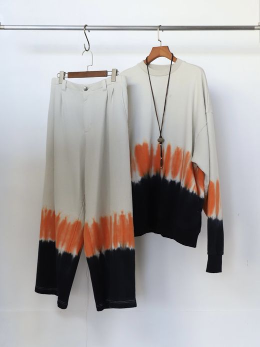AMBERGLEAM TIE DYE PILE PULLOVER / Orange