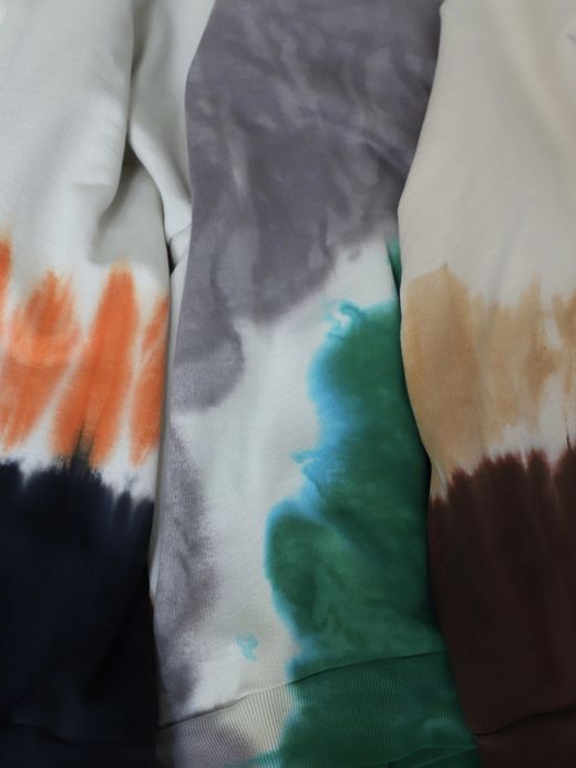 AMBERGLEAM TIE DYE PILE PULLOVER / Orange