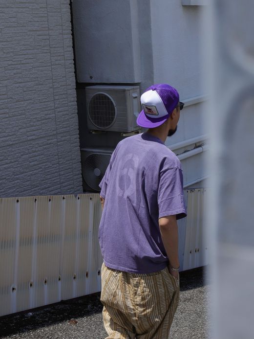 ANACHRONORM STENCIL PIGMENT DYE S/S T-S / Purple