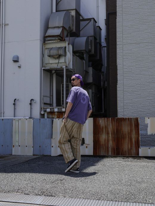 ANACHRONORM STENCIL PIGMENT DYE S/S T-S / Purple