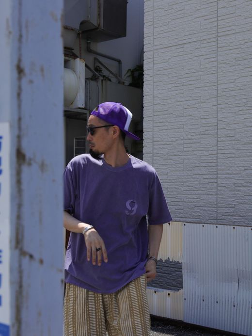 ANACHRONORM STENCIL PIGMENT DYE S/S T-S / Purple