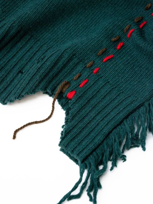 VOO FRINGE CREW(DAMAGED/CUSTOMIZED) / Green