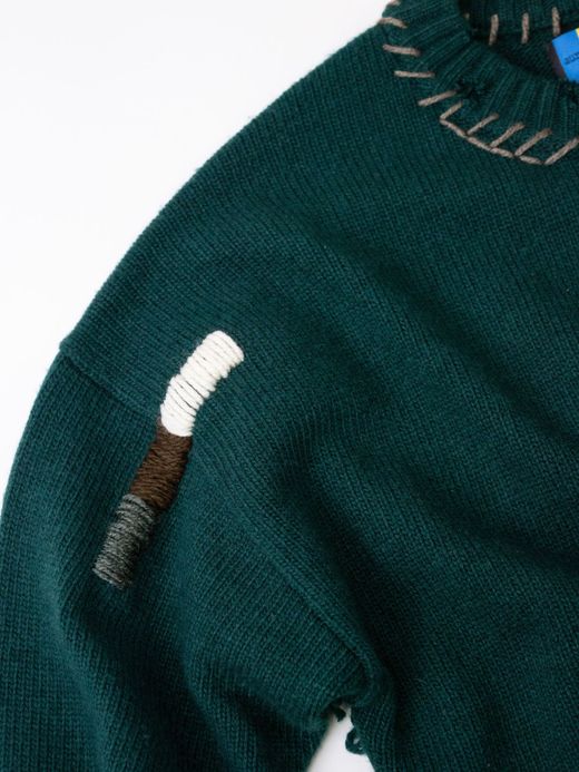 VOO FRINGE CREW(DAMAGED/CUSTOMIZED) / Green