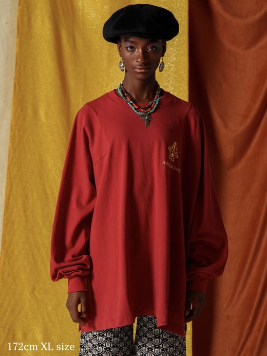AMBERGLEAM EMBROIDERY PANEL LONG SLEEVE / 5colors