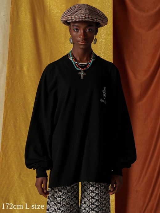 AMBERGLEAM EMBROIDERY PANEL LONG SLEEVE / 5colors