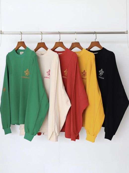 AMBERGLEAM EMBROIDERY PANEL LONG SLEEVE / 5colors