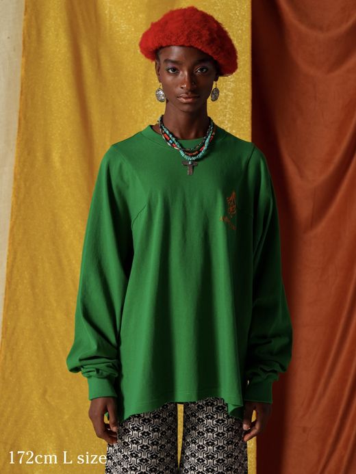 AMBERGLEAM EMBROIDERY PANEL LONG SLEEVE / 5colors
