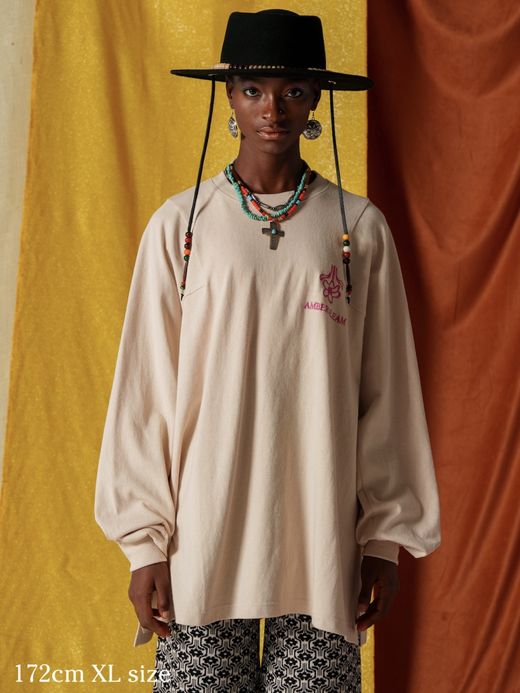 AMBERGLEAM EMBROIDERY PANEL LONG SLEEVE / 5colors